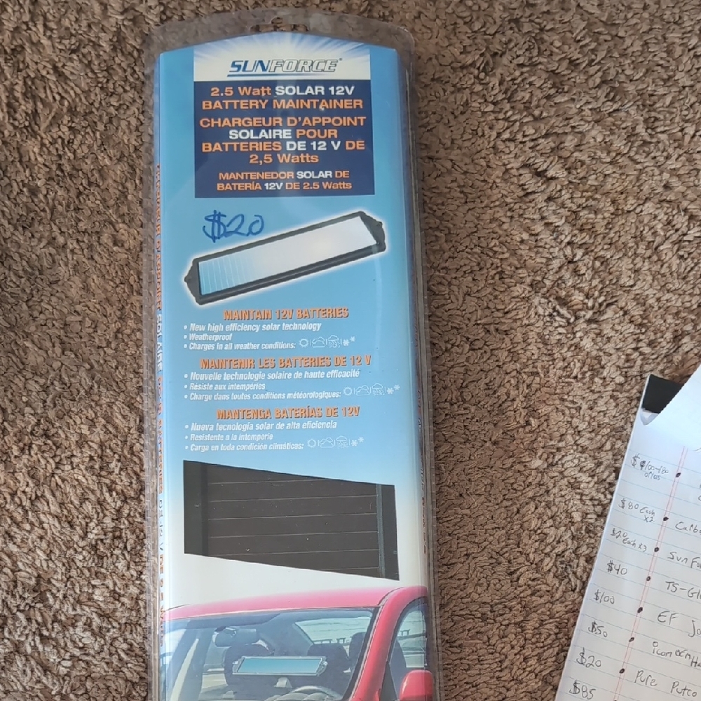 Sunforce 2.5 Watt Solar Battery Maintainer